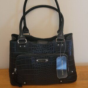 Franco Sarto Black Genuine Leather Handbag - New with Tags